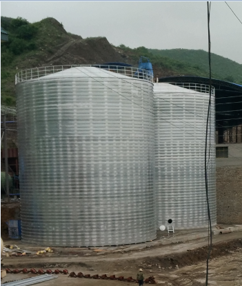 陵水粮食钢板仓的安装全过程不用热焊接